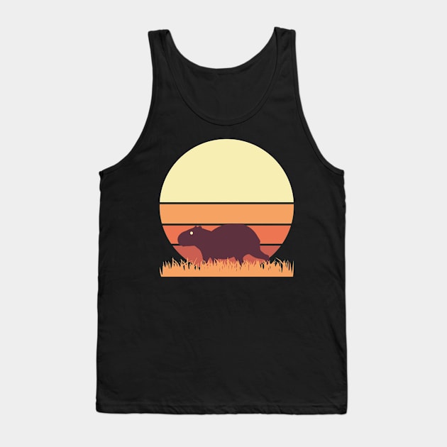 Retro Capybara Design - Capy Lover Vintage Caplin Tank Top by ScottsRed